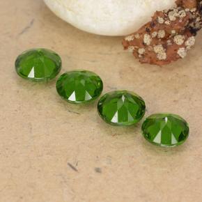 Chrome Diopside Gemstones in 5 mm (calibrated) Size for Sale, Chrome Diopside Stones in Green Color