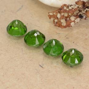 Chrome Diopside Gemstones in 5 mm (calibrated) Size for Sale, Chrome Diopside Stones in Green Color