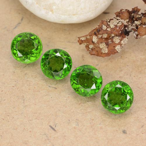 Medium-Dark Green Cromo diopside Gem - 0.6ct Sfaccettatura rotonda (ID: 488976)