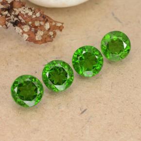 2.34 ctw Green Chrome Diopside Stones, Natural Chrome Diopside in Round Facet Shape for Sale
