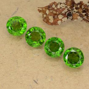 Medium-Dark Green Cromo diopside Gem - 0.6ct Sfaccettatura rotonda (ID: 488993)