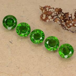 0.6ct Round Facet Green Chrome Diopside Gem for sale 0.6ct Round Facet Green Chrome Diopside Gem (ID: 489056)