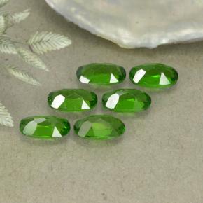 Chrome Diopside Gemstones in 5 x 3 mm (calibrated) Size for Sale, Chrome Diopside Stones in Medium-Dark Green Color