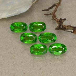 1.48 ctw Green Chrome Diopside Stones, Natural Chrome Diopside in Oval Facet Shape for Sale