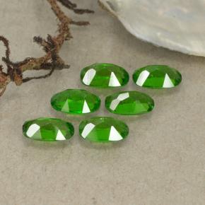 Chrome Diopside Gemstones in 5 x 3 mm (calibrated) Size for Sale, Chrome Diopside Stones in Medium-Dark Green Color