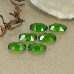 Chrome Diopside Gemstones in 5 x 3 mm (calibrated) Size for Sale, Chrome Diopside Stones in Medium-Dark Green Color