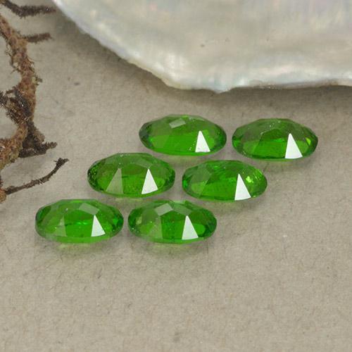 Chrome Diopside Gemstones in 5 x 3 mm (calibrated) Size for Sale, Chrome Diopside Stones in Medium-Dark Green Color