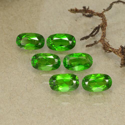 1.67 ctw Green Chrome Diopside Stones, Natural Chrome Diopside in Oval Facet Shape for Sale