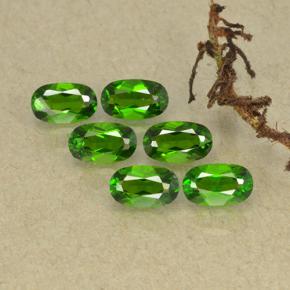 1.50 ctw Green Chrome Diopside Stones, Natural Chrome Diopside in Oval Facet Shape for Sale