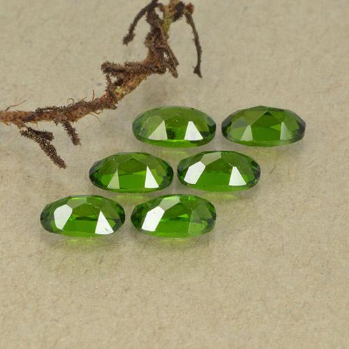 Chrome Diopside Gemstones in 5 x 3 mm (calibrated) Size for Sale, Chrome Diopside Stones in Medium Dark-Green Color