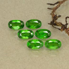 1.54 ctw Green Chrome Diopside Stones, Natural Chrome Diopside in Oval Facet Shape for Sale