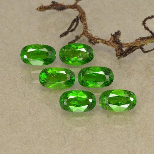 1.61 ctw Green Chrome Diopside Stones, Natural Chrome Diopside in Oval Facet Shape for Sale