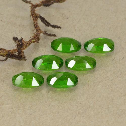 Chrome Diopside Gemstones in 5 x 3 mm (calibrated) Size for Sale, Chrome Diopside Stones in Medium Dark-Green Color