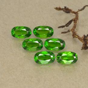 1.57 ctw Green Chrome Diopside Stones, Natural Chrome Diopside in Oval Facet Shape for Sale