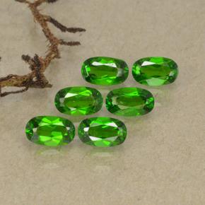 Medium-Dark Green Cromo diopside Gem - 0.3ct Ovale sfaccettato (ID: 493755)