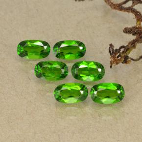 1.69 ctw Green Chrome Diopside Stones, Natural Chrome Diopside in Oval Facet Shape for Sale
