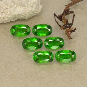 1.63 ctw Green Chrome Diopside Stones, Natural Chrome Diopside in Oval Facet Shape for Sale