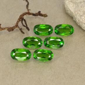 Medium-Dark Green Cromo diopside Gem - 0.2ct Ovale sfaccettato (ID: 493762)