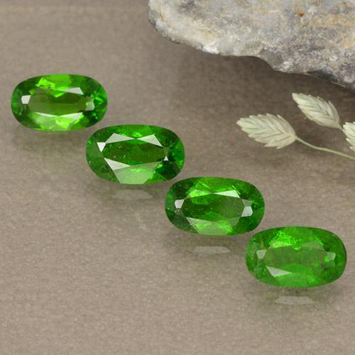 Lively Green Chrome Diopside Gem - 0.3ct Oval Facet (ID: 496110)