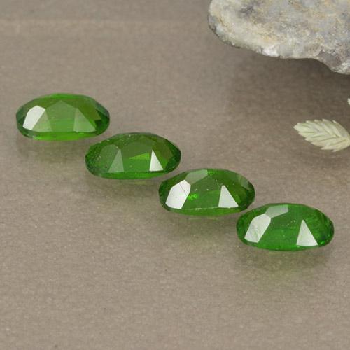 Chrome Diopside Gemstones in 5 x 2.9 mm Size for Sale, Chrome Diopside Stones in Lively Green Color