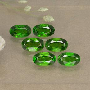 1.57 ctw Green Chrome Diopside Stones, Natural Chrome Diopside in Oval Facet Shape for Sale