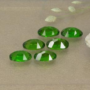 Chrome Diopside Gemstones in 5 x 3 mm (calibrated) Size for Sale, Chrome Diopside Stones in Medium Green Color