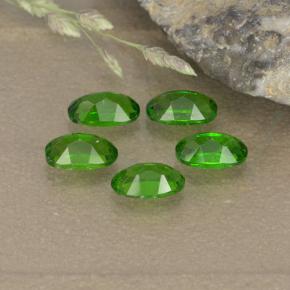 Chrome Diopside Gemstones in 5 x 3 mm (calibrated) Size for Sale, Chrome Diopside Stones in Medium Green Color