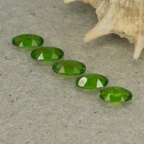 Chrome Diopside Gemstones in 5 x 3 mm (calibrated) Size for Sale, Chrome Diopside Stones in Medium Green Color