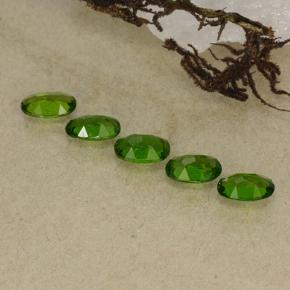 Chrome Diopside Gemstones in 5 x 3 mm (calibrated) Size for Sale, Chrome Diopside Stones in Lively Green Color