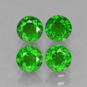 Medium Green Chromdiopsid Edelstein - 0.6ct Rund Facettenschliff (ID: 500932)