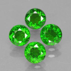 2.21 ctw Green Chrome Diopside Stones, Natural Chrome Diopside in Round Facet Shape for Sale