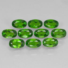 2.66 ctw Green Chrome Diopside Stones, Natural Chrome Diopside in Oval Facet Shape for Sale