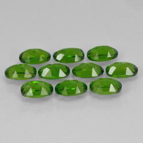 Chrome Diopside Gemstones in 5 x 3 mm (calibrated) Size for Sale, Chrome Diopside Stones in Medium Green Color
