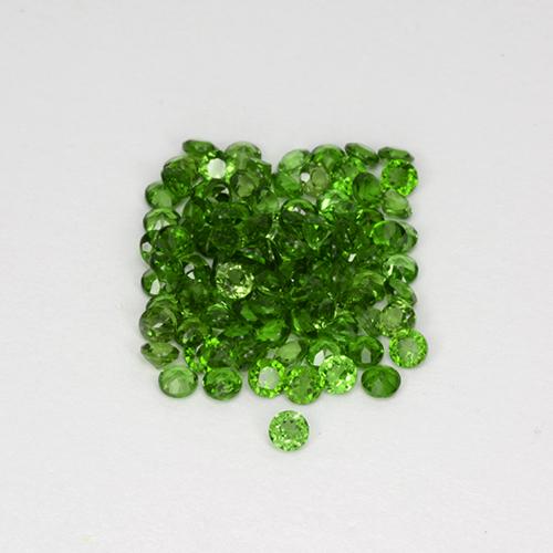 2.56 ctw Green Chrome Diopside Stones, Natural Chrome Diopside in Round Facet Shape for Sale