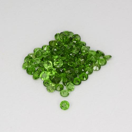 2.55 ctw Green Chrome Diopside Gemstones, Chrome Diopside Gems in Round Facet Shape for Sale.