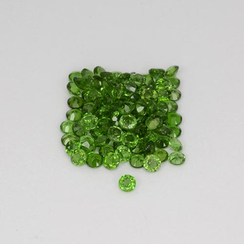 2.55 ctw Green Chrome Diopside Stones, Natural Chrome Diopside in Round Facet Shape for Sale