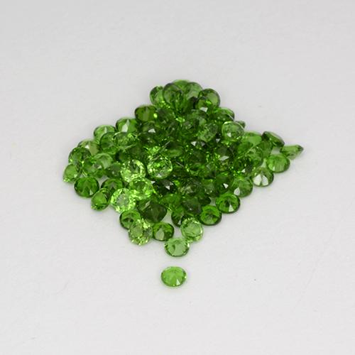 Chrome Diopside Gemstones in 1.8 mm Size for Sale, Chrome Diopside Stones in Dark Green Color