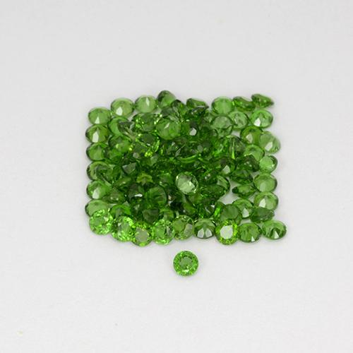 2.55 ctw Green Chrome Diopside Stones, Natural Chrome Diopside in Round Facet Shape for Sale