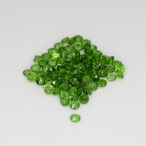Chrome Diopside Gemstones in 1.8 mm (calibrated) Size for Sale, Chrome Diopside Stones in Dark Green Color