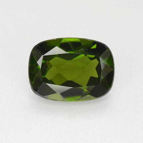 Verde foresta Cromo diopside Gem - 1.3ct Taglio a cuscino (ID: 510946)