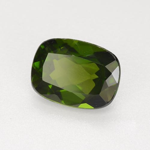 1.32 ct Green Chrome Diopside Stone, Natural Chrome Diopside in Cushion-Cut Shape for Sale