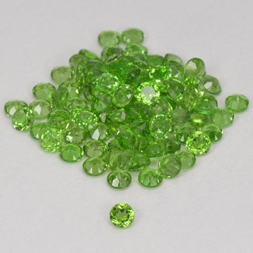 Vert moyen-foncé Diopside Chrome gemme - 0ct Facette ronde (ID: 516991)