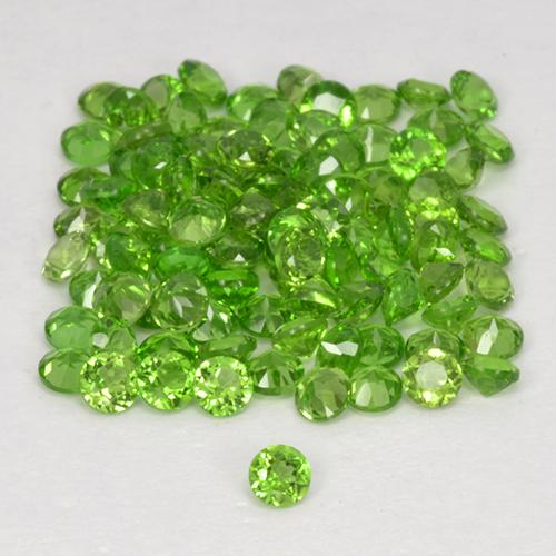 Medium-Dark Green Chromdiopsid Edelstein - 0ct Rund Facettenschliff (ID: 516993)