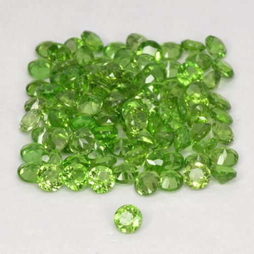 2.50 ctw Green Chrome Diopside Stones, Natural Chrome Diopside in Round Facet Shape for Sale