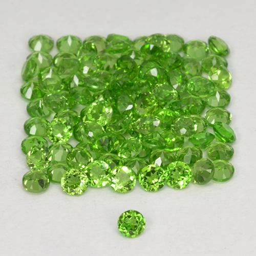 Lively Green Chrome Diopside Gem - 0ct Round Facet (ID: 517001)