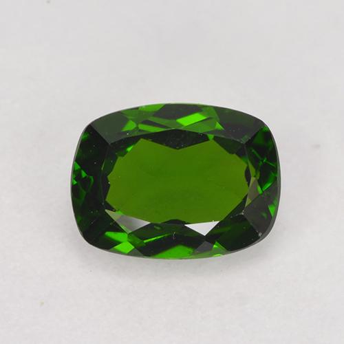 Medium-Dark Green Chromdiopsid Edelstein - 1.3ct Kissenschliff (ID: 524230)
