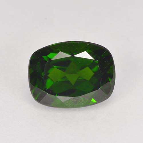 1.70 ct Green Chrome Diopside Gemstone, Chrome Diopside Gem in Cushion-Cut Shape for Sale.