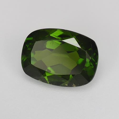 1.43 ct Green Chrome Diopside Stone, Natural Chrome Diopside in Cushion-Cut Shape for Sale