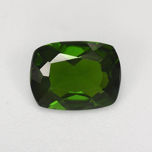 Forest Green Chrome Diopside Gem - 1.3ct Cushion-Cut (ID: 524615)