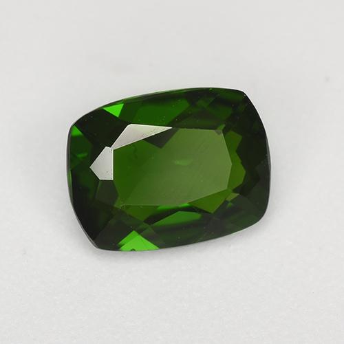 1.27 ct Green Chrome Diopside Stone, Natural Chrome Diopside in Cushion-Cut Shape for Sale